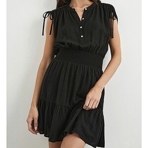 Samina Linen-Blend Minidress Beach Boho Gift Party Neutral Spring Summer Travel